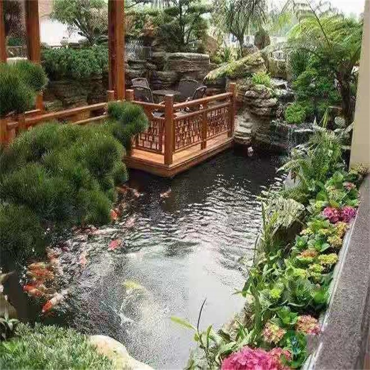 琼海别墅庭院景观设计鱼池